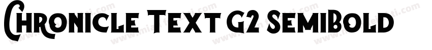 Chronicle Text G2 SemiBold字体转换
